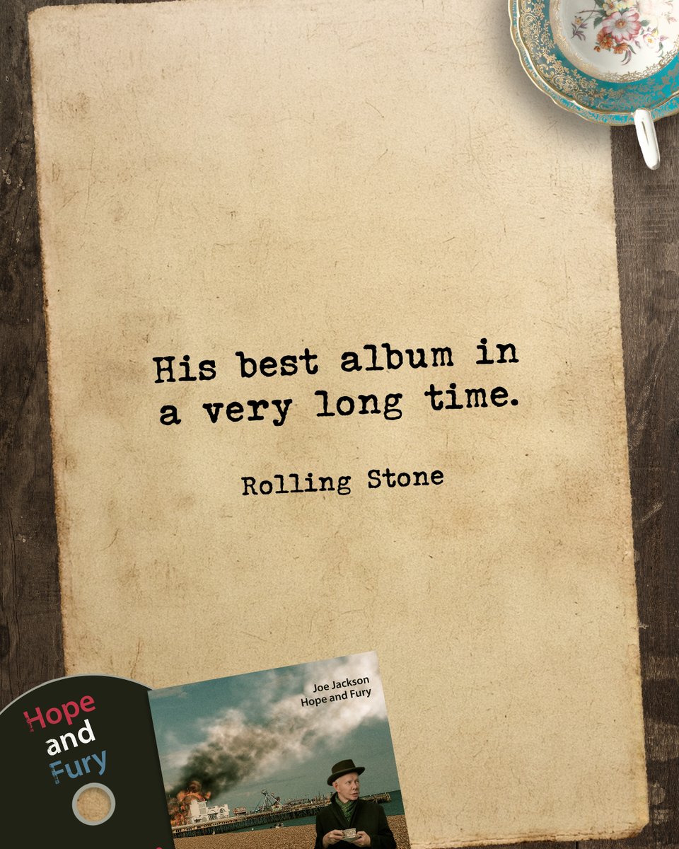 JoeJacksonMusic's tweet image. What Rolling Stone magazine says about 'Hope and Fury'.

Listen here: joejackson.lnk.to/hopeandfury

#joejackson #hopeandfury #newalbum