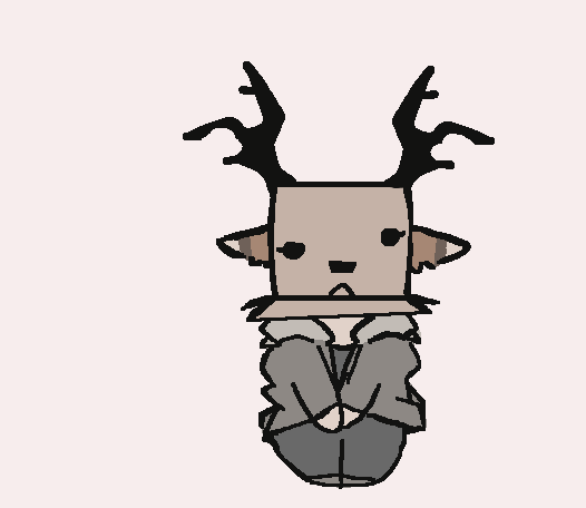 BluebriarArts's tweet image. what do we think about a box-reindeer girl