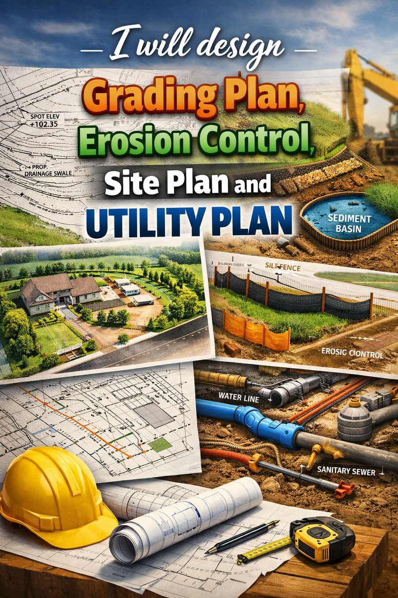 engr_benjaminha's tweet image. Need a professional grading plan, erosion control, site plan, or utility plan for your project? 🏗️

I’ve got you covered with accurate, permit-ready designs that meet standards and save you time.

👉 Get started: fiverr.com/s/o8R4dPL

#CivilEngineering #SitePlan #GradingPlan