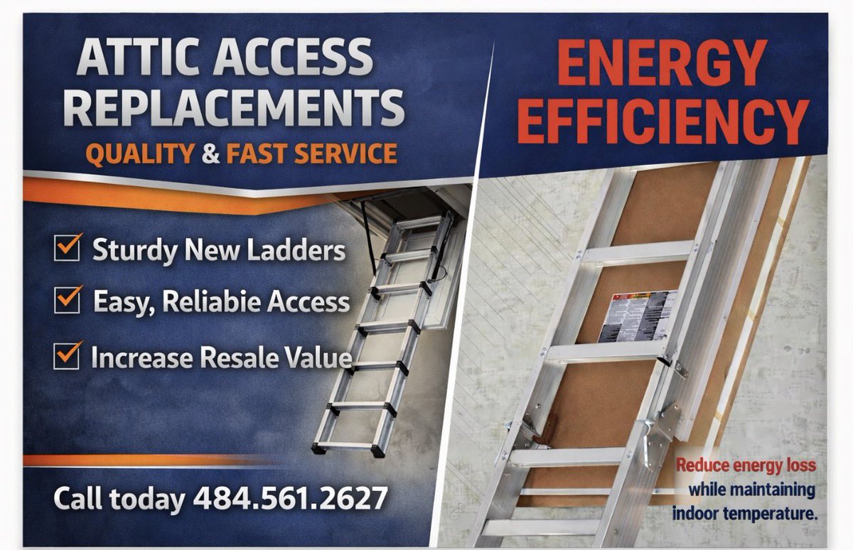 LoyalConstr's tweet photo. Attic Access Replacements
Attic Ladders Replacements
484.561.2627
#Handyman #Homeimprovement https://t.co/BY0yUNllZw
