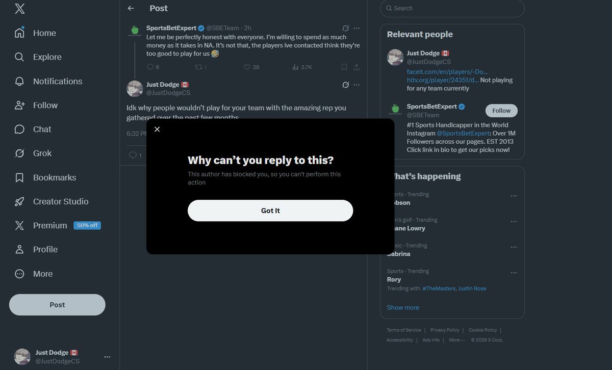 JustDodgeCS's tweet photo. @Fruitcupx Can you help me I have this error when I try to respond to his messages https://t.co/SFbd07VQUs