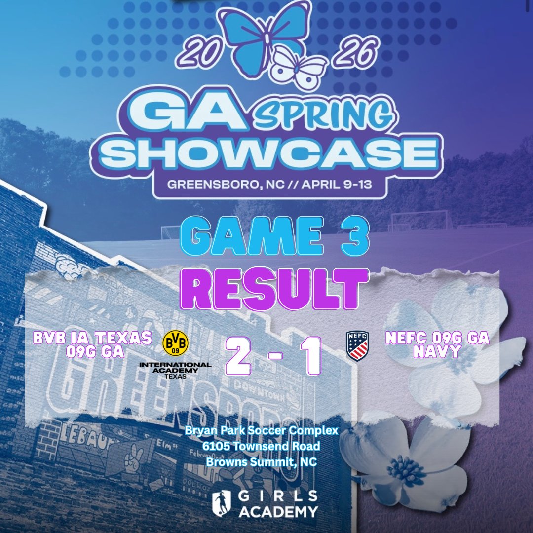 BVB09GGA's tweet photo. Closed out the @GAcademyLeague Spring Showcase with our third win! Beautiful goals by Kass and Izzy W. Proud to represent the black and yellow. Let’s go BVB! @bvbiaa @bvbiantx @ImYouthSoccer @ImCollegeSoccer @PrepSoccerTX @TopDrawerSoccer @TheSoccerWire  @NCAASoccer #bvb09gga https://t.co/ajVTJBkuBy