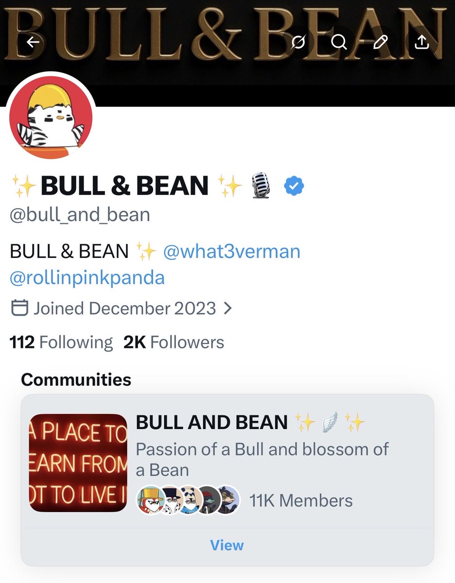 ✨BULL & BEAN ✨🎙️ tweet media