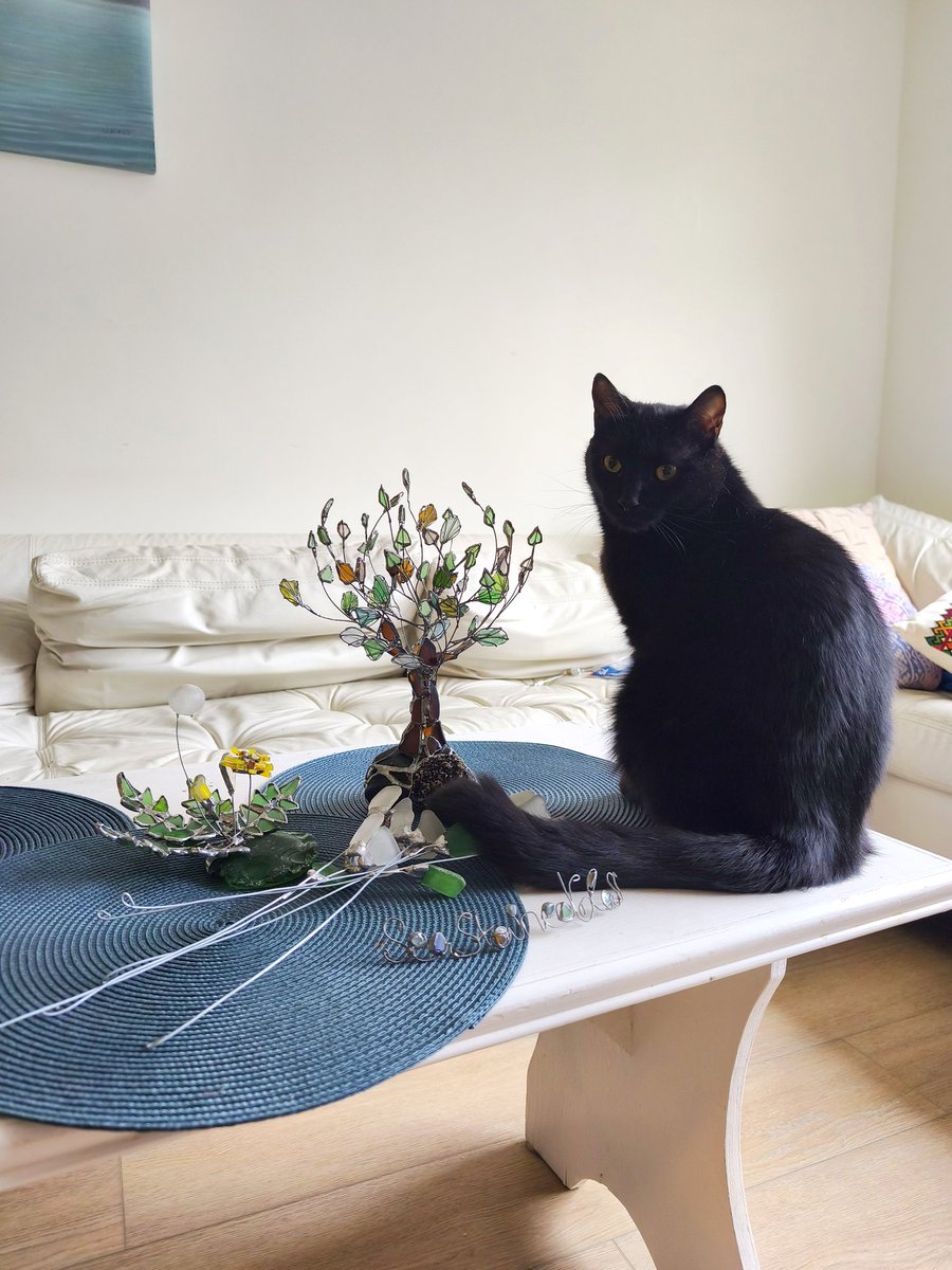 SeaStainedGlass's tweet image. Today's shipping is all about botanical art 🎋 #seaglass #stainedglass