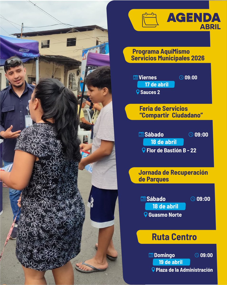 circular_ep's tweet photo. ♻️ Esta semana seguimos activando la ciudad

Llegamos a nuevos sectores con jornadas que promueven el reciclaje y la educación ambiental.

Cada encuentro en territorio es una oportunidad ser parte de una ciudad más consciente con sus residuos.

#AsiSeHaceGuayaquil
#CiudadDeTodos https://t.co/8QDKiHstOv