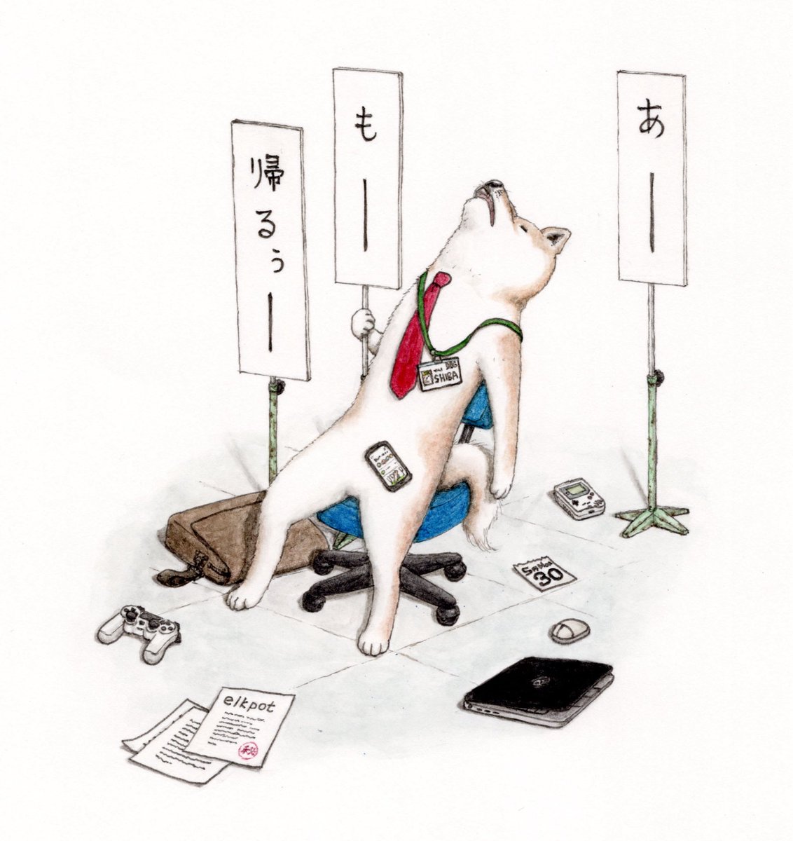 elkpotの動物群像絵🐾🎨 tweet media