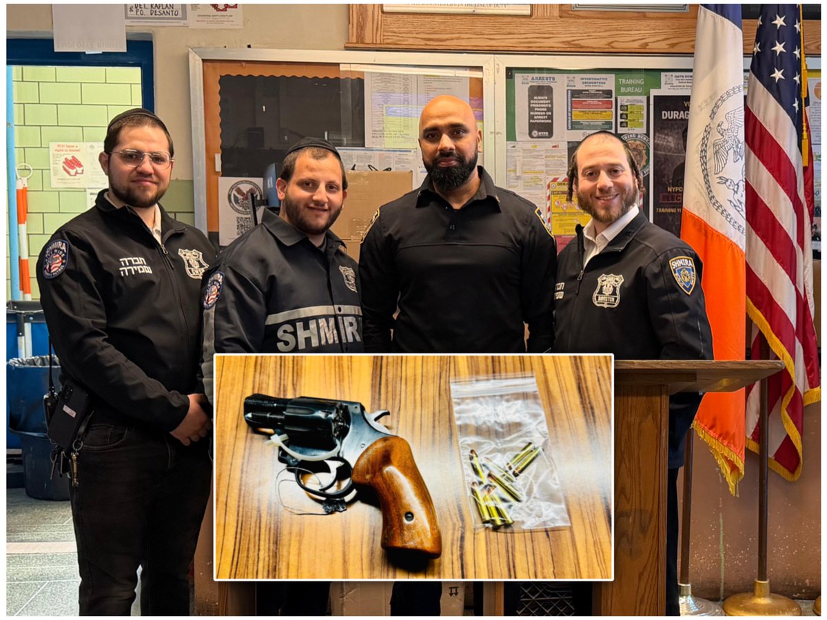 NYPD66Pct's tweet image. NYPD 66 Pct Midnight Platoon was out protecting our streets and keeping our community safe—successfully taking an illegal firearm off the streets with the help of a local community group Shmira. #CommunityPolicing #SaferStreets #OneLessGun
