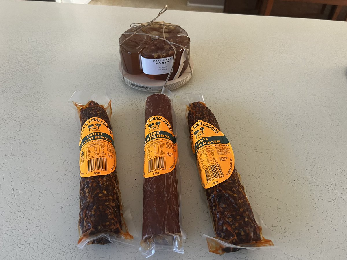 The gourmet food that I bought from the Sydney Royal Easter show at Saturday Night.