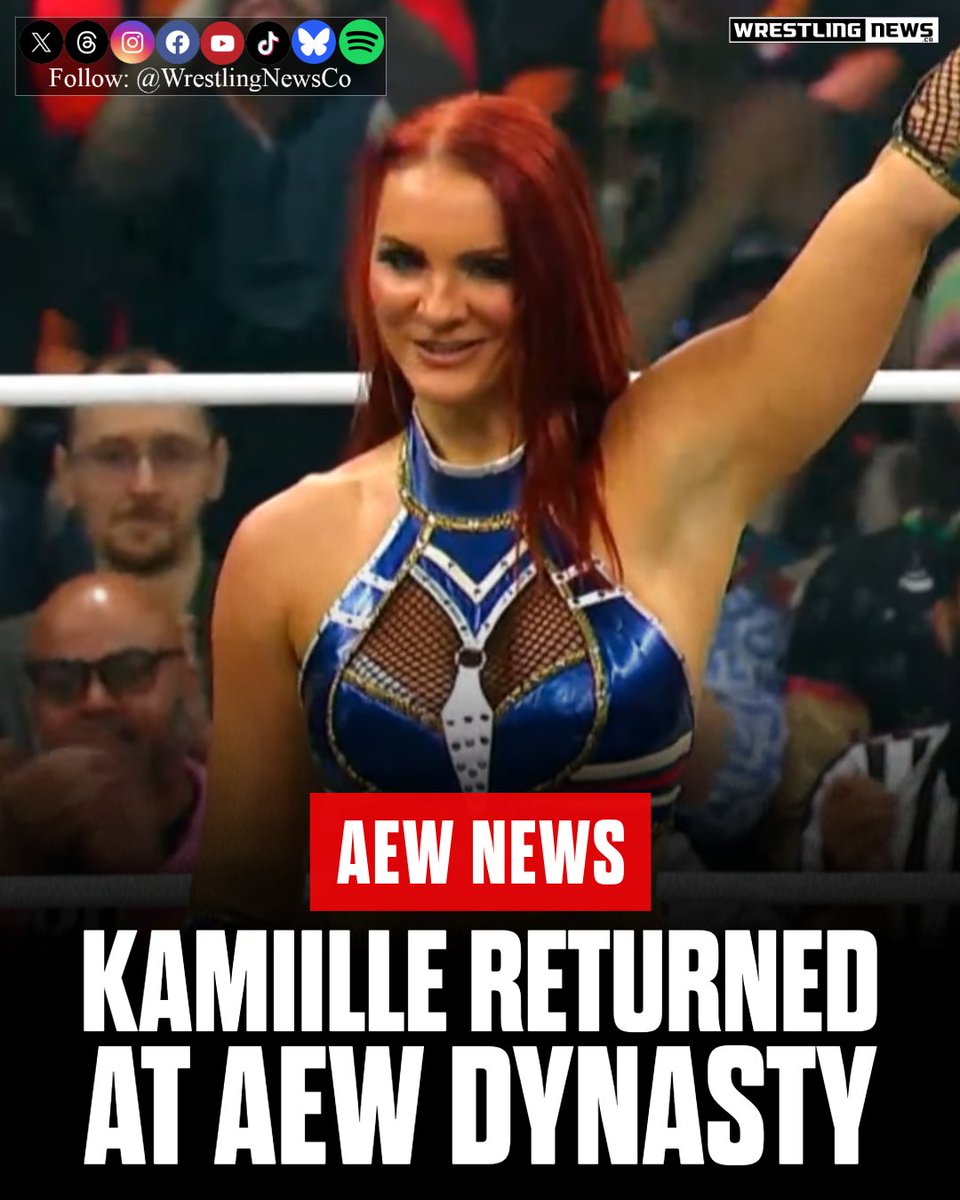 WrestlingNewsCo's tweet image. Welcome back, Kamille. 

#AEW #AEWDynasty