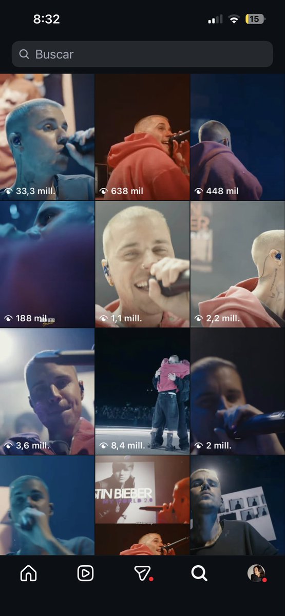 mi instagram está lleno de videos de justin en coachella y me parece perfecto