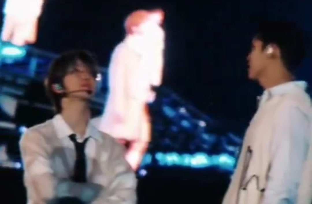 that one time gyuhao were watching the drone show but mingyu realized minghao’s the better and prettier view