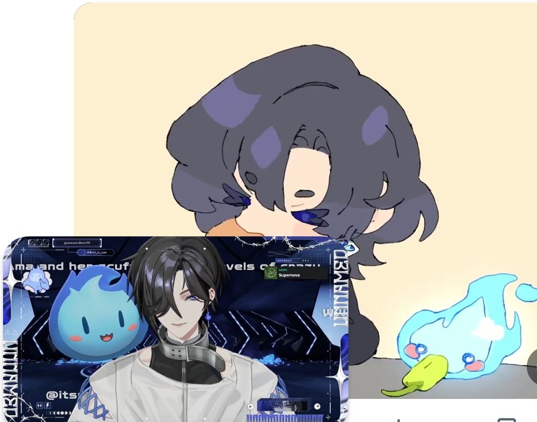 Kasu_404's tweet photo. @salthearts @josh_josh_u Chibi U-san consuming live twitch U-san.
Also this is such a great art!!!! https://t.co/vKuevyEwul