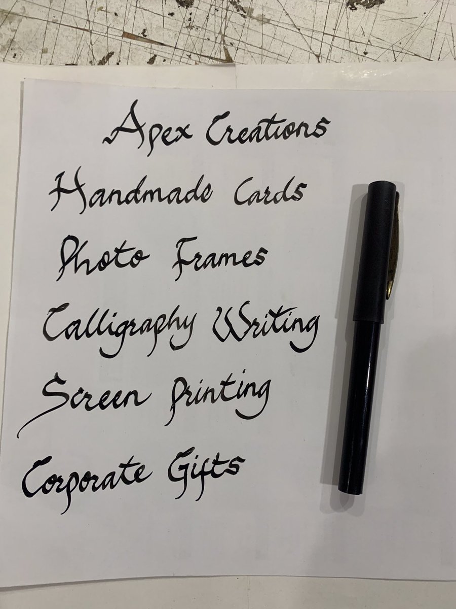 fadeyi_10's tweet photo. Since we should be posting videos.
My name is Rasak, a:
Graphic designer/artist 
Calligrapher 
Printer
I specialize in customized handmade greeting cards, phot frames, calligraphy handwriting, general printing and any other services that involve art and printing. https://t.co/dLdQoxeKXs