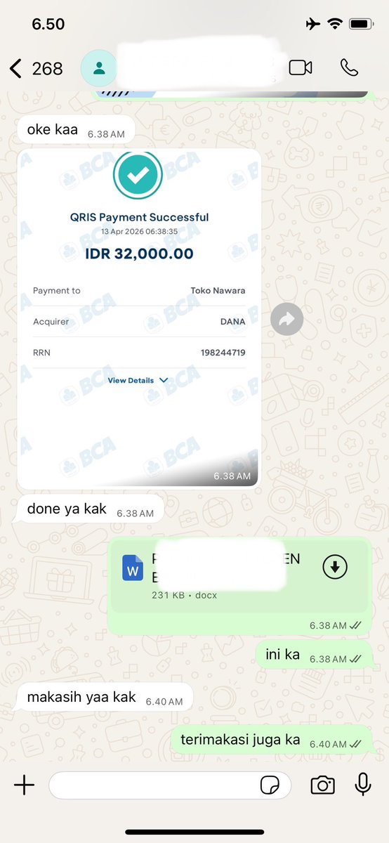 payment full di akhir dan bisa qris tweet media