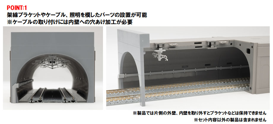 複線トンネル（丸形）S280のご案内②です。 製品は組立式で断面が丸形