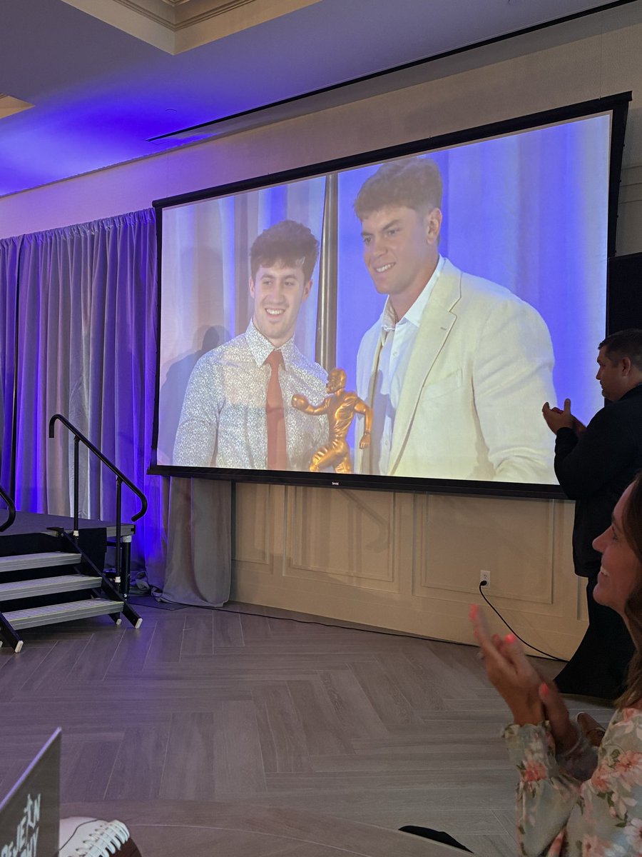 RobLuther8's tweet photo. Caden Klein of Newton is the Cooper DeJean award winner! @IFBCA @NewtonCardsFB @troyhyde44 https://t.co/OXQEnxUebq