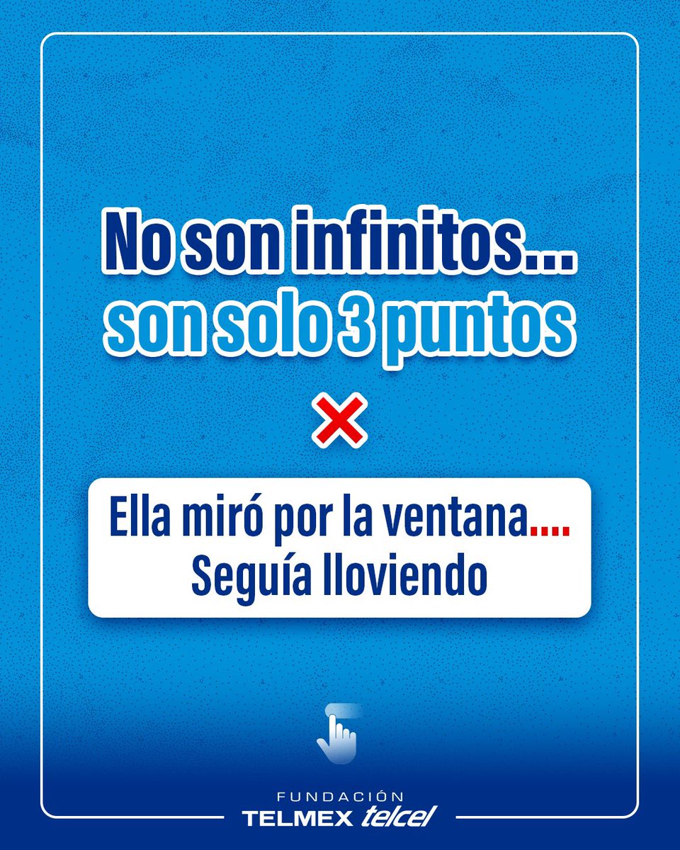 fundaciontelmex's tweet image. Sí… los estás usando mal 👀  

Los puntos suspensivos no son infinitos y hay reglas que casi nadie conoce.  

Después de esto, seguro ya no los vas a usar igual...  

💬 Y tú, ¿los usas mucho al redactar?   

#Escritura #Ortografía #Tips #Aprender #DatoCurioso