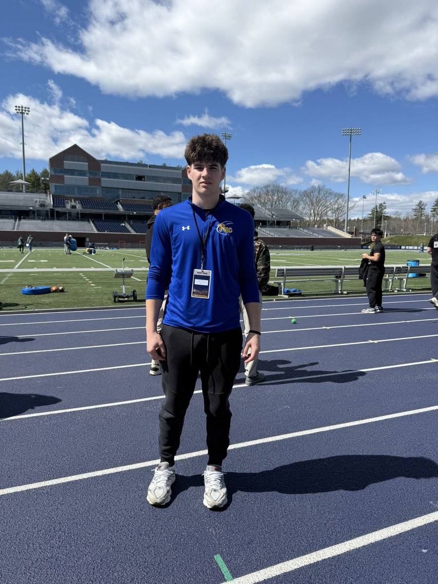EthanDedvukaj's tweet photo. Thank you to Coach  Bick for the invite to junior day at the University of New Hampshire. I loved looking around and learning more about the school and the football team. Also enjoyed watching the very intense and high energy practice. @Coach_Bick @Mahopac_AD @MahopacFB https://t.co/U9jZaVjJxw