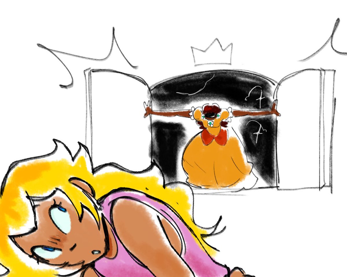 Cheesebrackers's tweet image. I got period cramps
So now peach has period cramps
But her friends…
#smb #mario #princesspeach #princessdaisy 
🎨
(1/2)