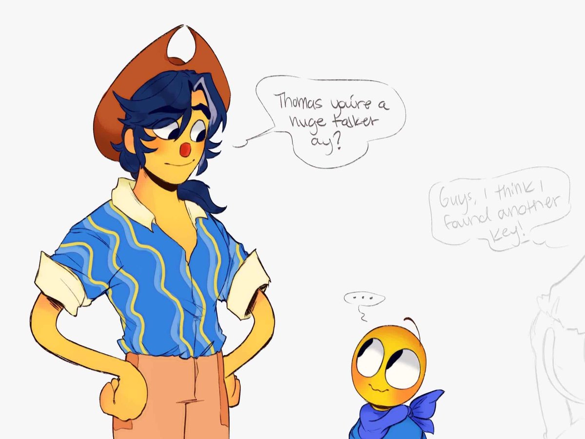 ScoutsWorld400's tweet image. New character (Fen)
I don't think little Tommy likes this guy for some reason...
✨🦆✨🥀🤌#oc #puppet #Thomas #LittleTommy #DigitalArt #Doodles #Lore