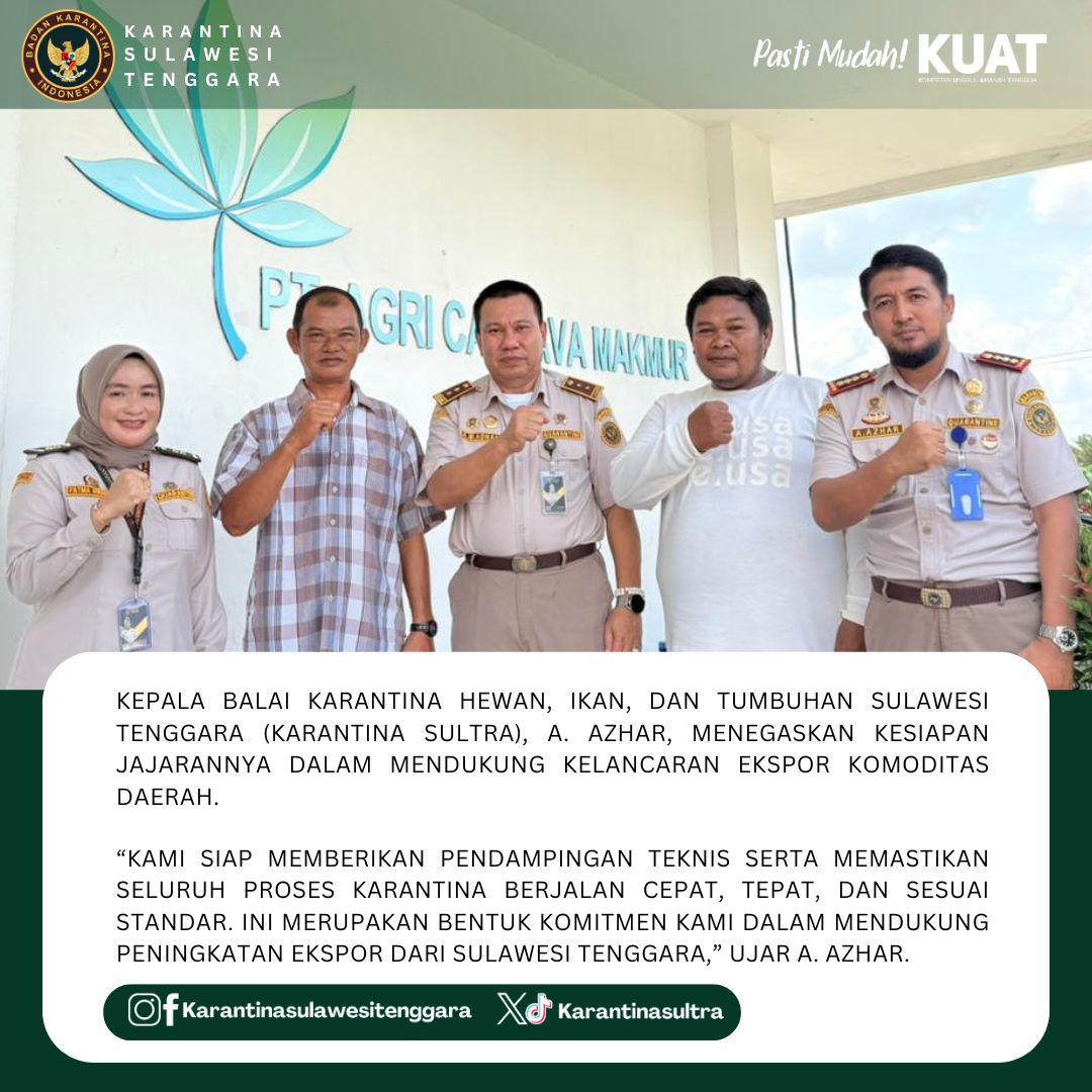 Karantina Sulawesi Tenggara (@karantinasultra) on Twitter photo 