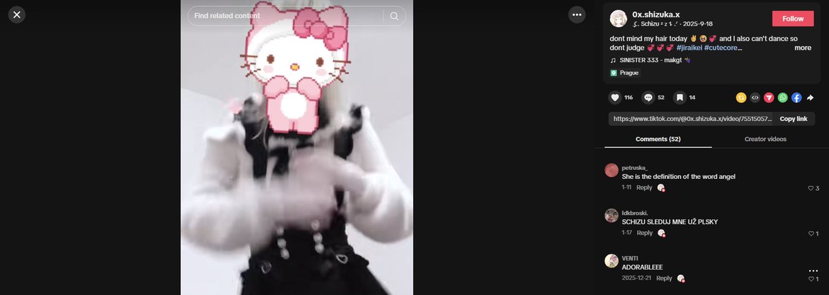 bassfucker69's tweet photo. The minor (Schizu) interacting with VentiRats on his TikTok page and also following his nsfw account before it was deleted (KnotHearted) https://t.co/uOVxTtloaR
