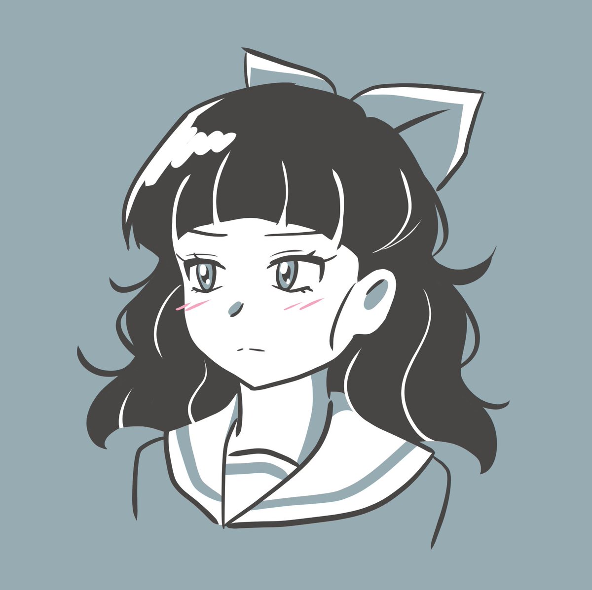 Quick Kagari-chan doodle~! I like to imagine her hair as being naturally wavy if she grew it out ^^;;

#MaoManga #MAO