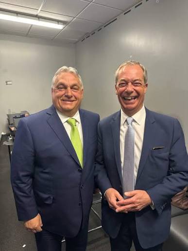 OperaSocialist's tweet photo. Tick Tock @Nigel_Farage 

#Orbán #Orbàn #Farage #Hungary https://t.co/RMtQmRoYec