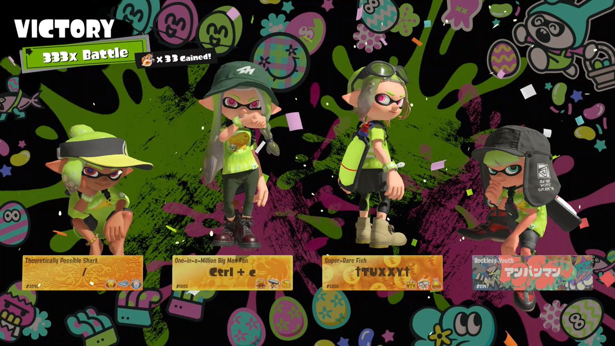 yeeeee0625's tweet photo. 初めての333倍😭😭😭
皆さんありがとうございました！！！😭😭😭
 #スプラトゥーン３ #Nintendoswitch #splatoon https://t.co/nLPnmkEAjz
