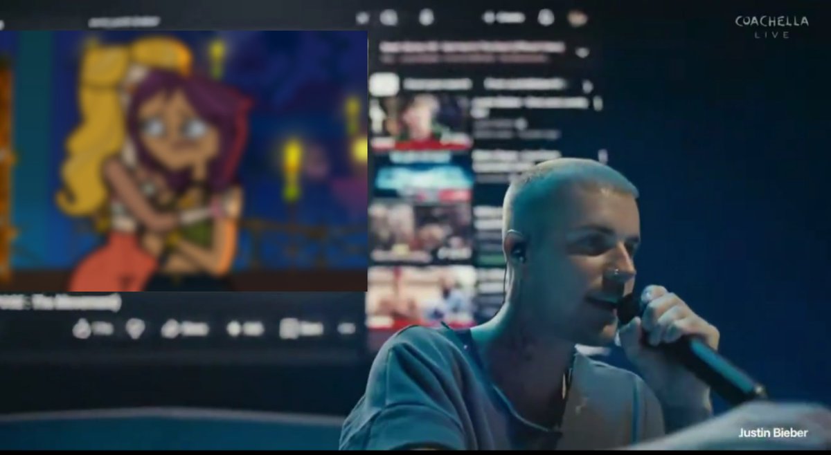 Justin en su presentación de Coachella porque se enteró que en el capítulo expulsaban a Anastasia y hay prioridades 

#disventurecamp5
#campamentodesventura