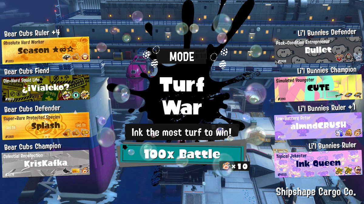 SmashingSplash2's tweet photo. Got a 100x battle win for team Bear Cubs during the Springfest!! Big ggs to @StevenD37413178 and @JoshCros ! 🐻🎉 https://t.co/JkB8BtKpwk