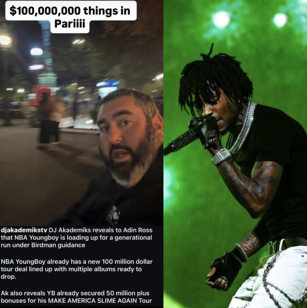 akzwhomatter's tweet photo. NBA YoungBoy’s tour booking agent 'Andrew' is in Paris right now setting up the next Tour for YB that’s worth $100M 👀 https://t.co/qR7UoyFm7g