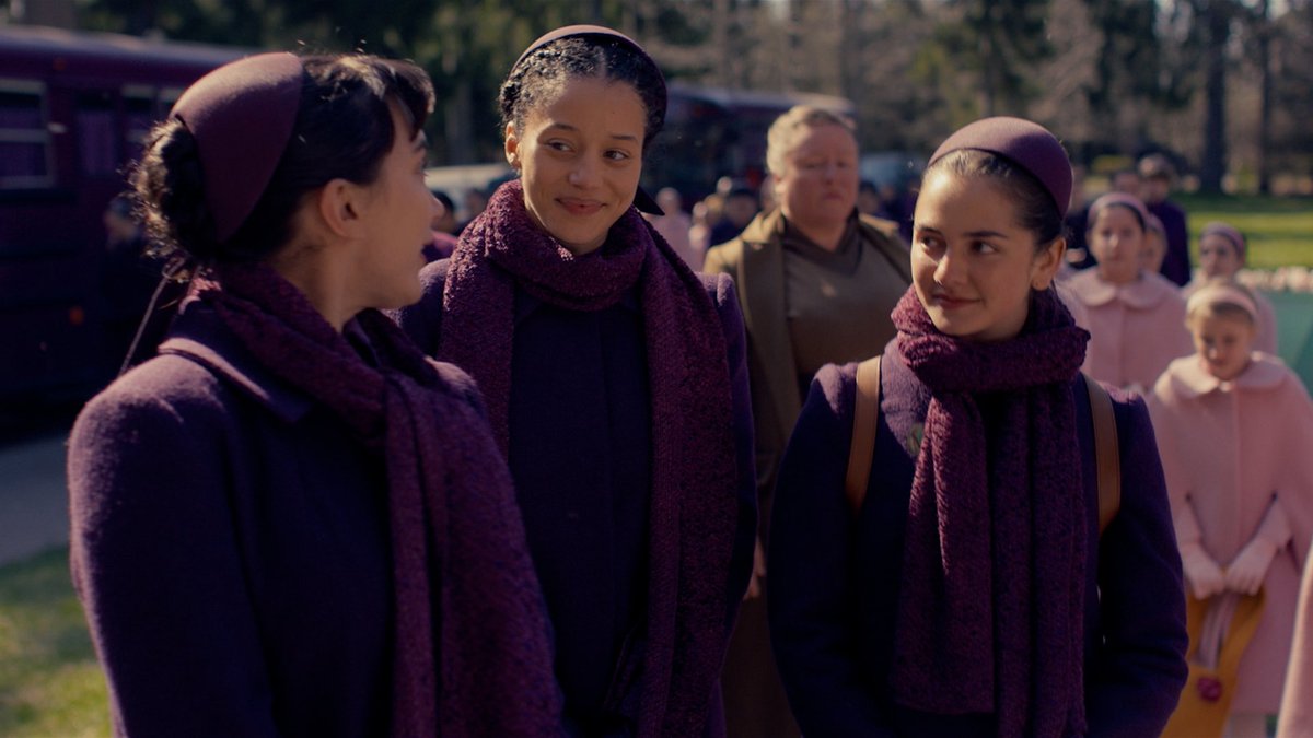 DailyHandmaids's tweet photo. I’m having such a shock watching #TheTestaments it’s completely different from #TheHandmaidsTale yet it completes each other. So excited for the next episodes! https://t.co/1ymXK6IDHl