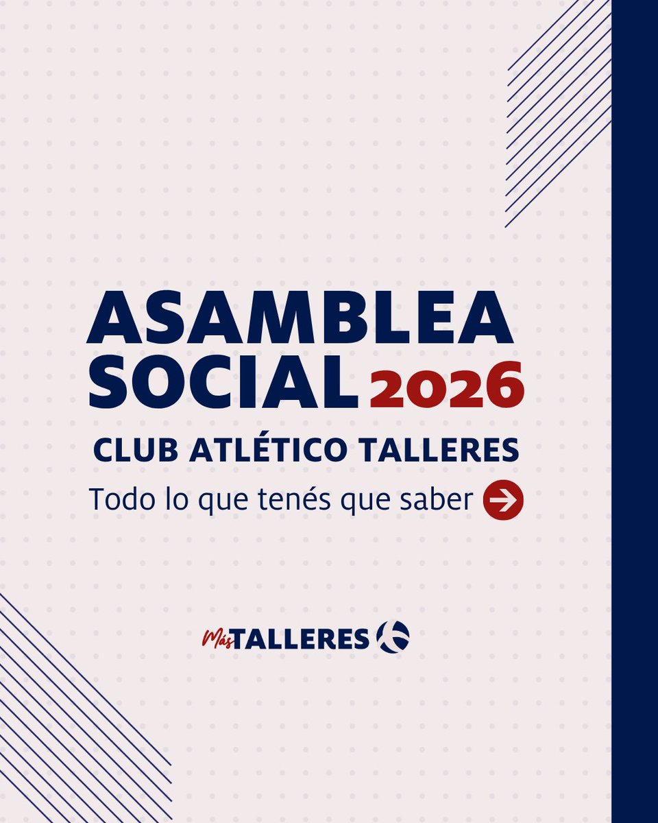 📣 El próximo domingo se realiza la Asamblea General Ordinaria Anual de Representantes del Club.

Te invitamos a ver el post con toda la información que deben saber al respecto👉🏼 instagram.com/p/DXDPAjrDjzv/…