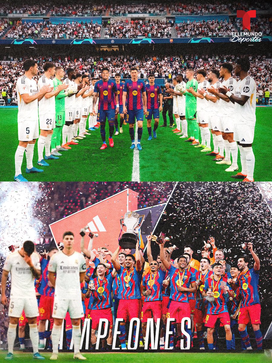 ¿Alirón o pasillo en el Clásico? 🎉🏆

Con la diferencia actual entre Barcelona y Real Madrid, se abren dos escenarios rumbo al duelo más caliente de España. ⚽🇪🇸

🏆 Si se mantienen los 9 puntos, el Barça podría coronarse venciendo a los blancos. 🔥
👏 Si el Madrid deja puntos