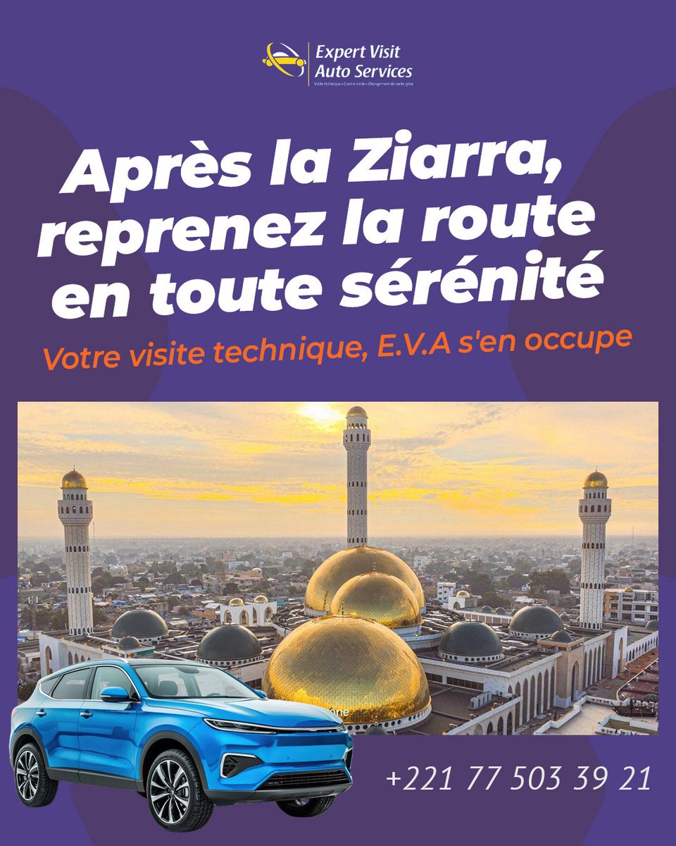 expertvisitauto's tweet photo. 🤲 Bénédictions après la Ziarra Générale.
Les routes ont beaucoup tourné ce week-end — vérifiez que votre voiture est en règle.
EVA gère tout, sans que vous bougiez.
📲 WhatsApp ou DM. https://t.co/IuXwgq3S3f
