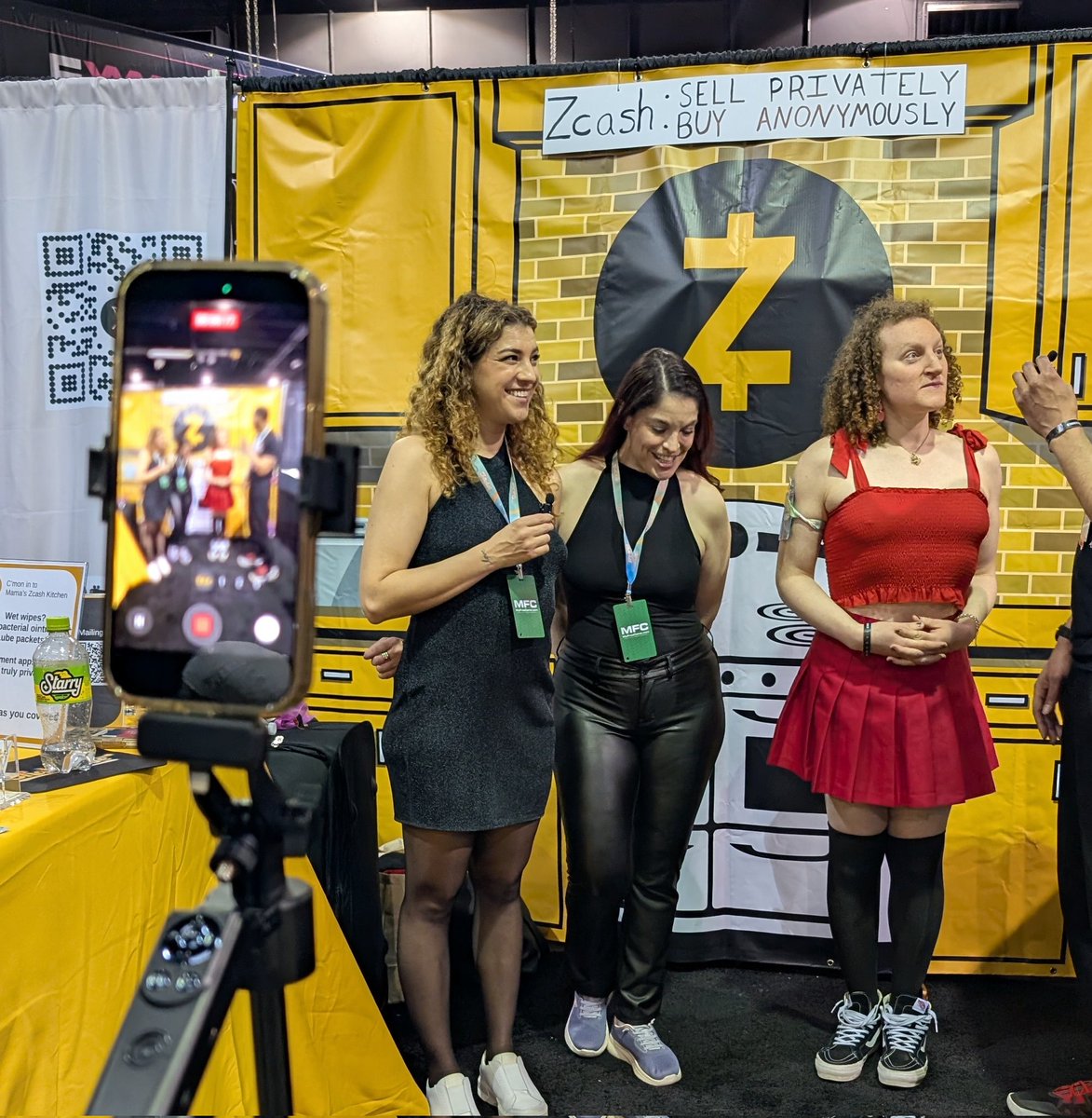 zReadyMouse's tweet photo. Late in the day, all the @Zcash femmes were interviewed together. The cameras were rollin' the cameras over here and the truth bombs were fired from all cylinders as we talked financial discrimination and how @Zcash in @zodl_app helps adult workers reclaim their financial powers! https://t.co/BijYS0bwpB