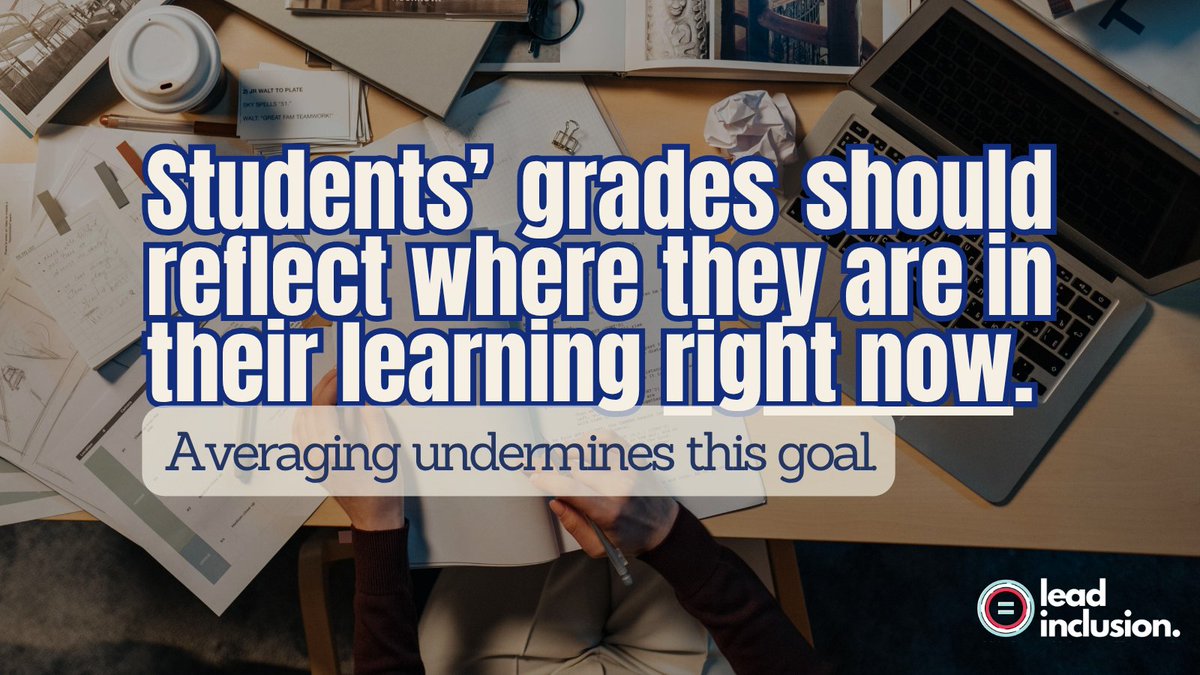 leeannjung's tweet image. 📊 #Students' #grades should represent their current location in learning, not an average of performance over time. Where they *were* isn't as important--only where they are right now.  #LeadInclusion #UDL #EdLeaders #Teachers #TeacherTwitter