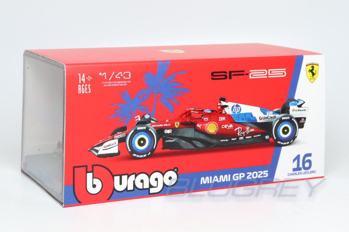 ブラーゴ 1/43 フェラーリ F1 SF-25 #16 シャルル・ルクレール 2025
