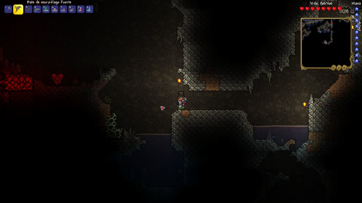 Alex_VS20's tweet photo. Hoy le meti 3 hrs de exploración al mapa de Terraria... 
Esta vez si estuve "looteando" porque de lo contrario siento que es más tardado regresar a donde haya dejado cositas...
Eso si, separé lo importante en un cofresito para mostrarlo en el siguiente stream ^^
#Terraria https://t.co/gMtH4Zhquw