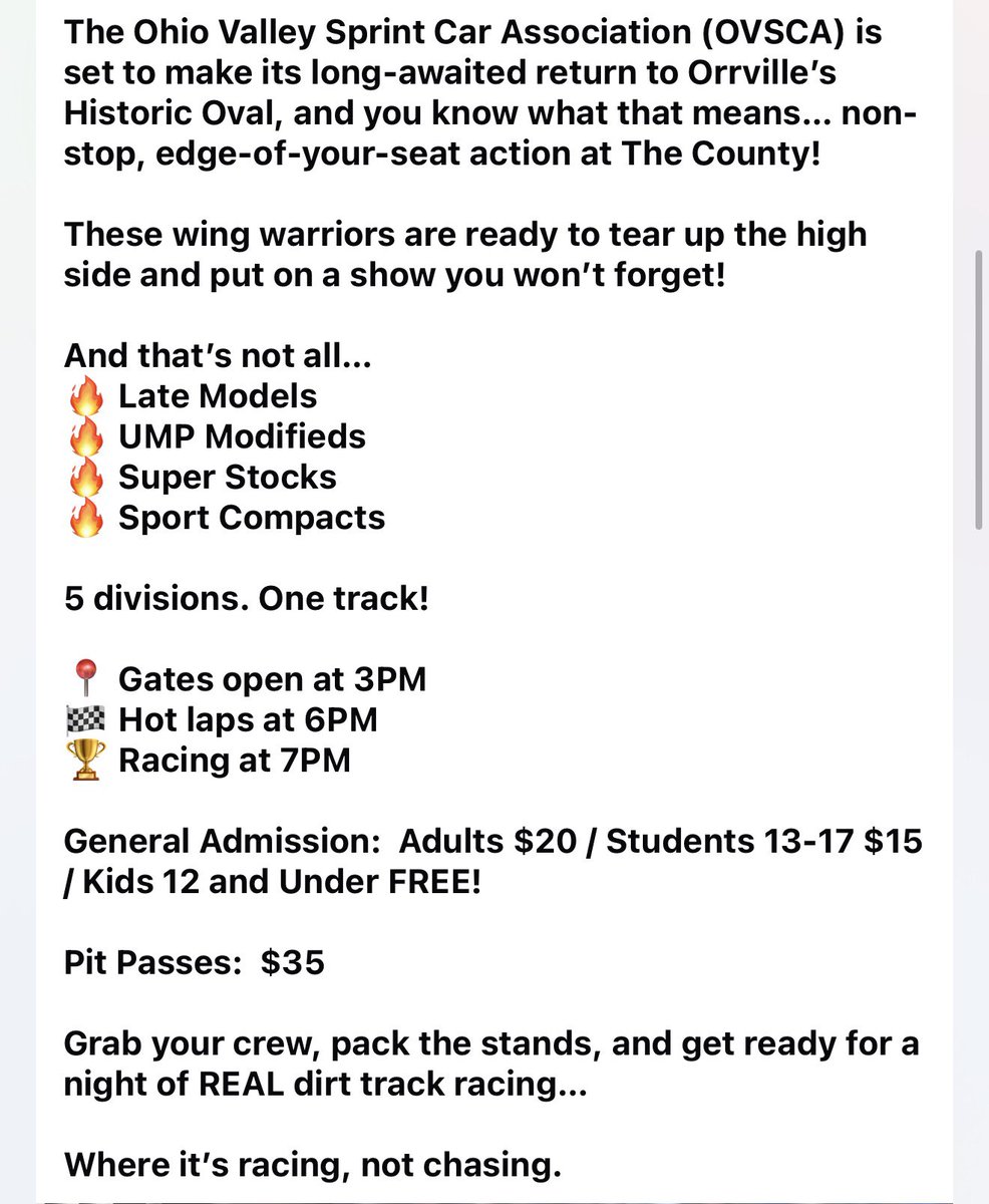 Wayne County Speedway tweet media