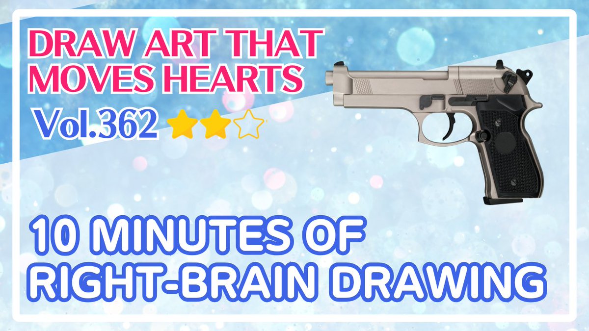 pirka_art's tweet image. ✨Each 60 seconds you build becomes real skill✨

🔹Today's subject: Handgun 🔫✨
A solid form that appears like a mass of metal.

🔽Watch here
youtu.be/3N82Muhnvqs

#毎日右脳ドローイング
#drawing
#dailydrawing

A new 10-minute drawing practice is up!

Start by capturing the