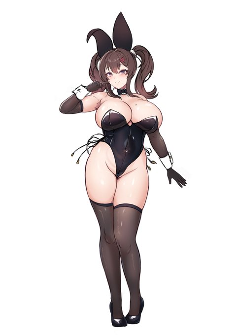 タイツなし、えっちするときはこっちになるだ
タイツありの方もあとで調整しておく、接客中は尻までタイツで覆われる 