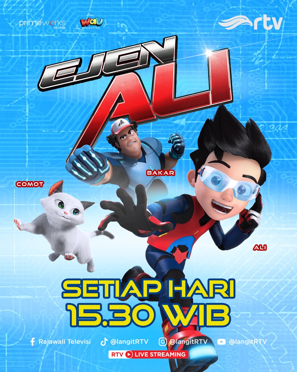 langitRTV's tweet image. Kali ini Ejen Ali akan menjalankan misi terbaru bersama teman-temannya. Misi apakah yang akan mereka lakukan? 

Ejen Ali akan tayang pkl. 15.30 WIB hanya di RTV Makin Cakep. 

#RTVDigital #SerunyaBersamaRTV