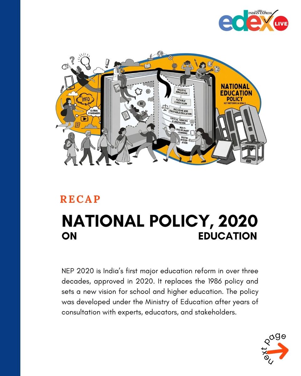 Xpress_edex's tweet image. A new chapter in India’s education journey 📚

National Education Policy 2020 reimagines learning for a new generation—flexible, inclusive, and future-ready.

#NEP2020 #EducationReform #NewEducationPolicy #FutureOfLearning #IndianEducation #EducationForAll #EdexLive