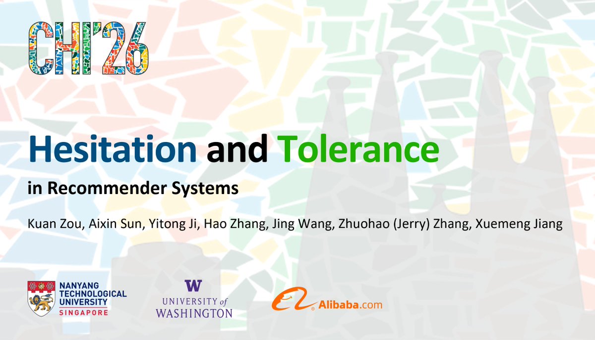 AixinSG's tweet image. Don’t miss this #CHI2026 paper if you’re working on #RecSys dl.acm.org/doi/10.1145/37…