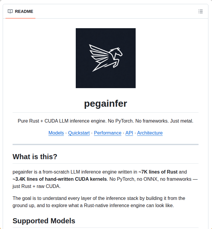 tom_doerr's tweet image. From-scratch LLM engine in Rust and CUDA

github.com/xiaguan/pegain…