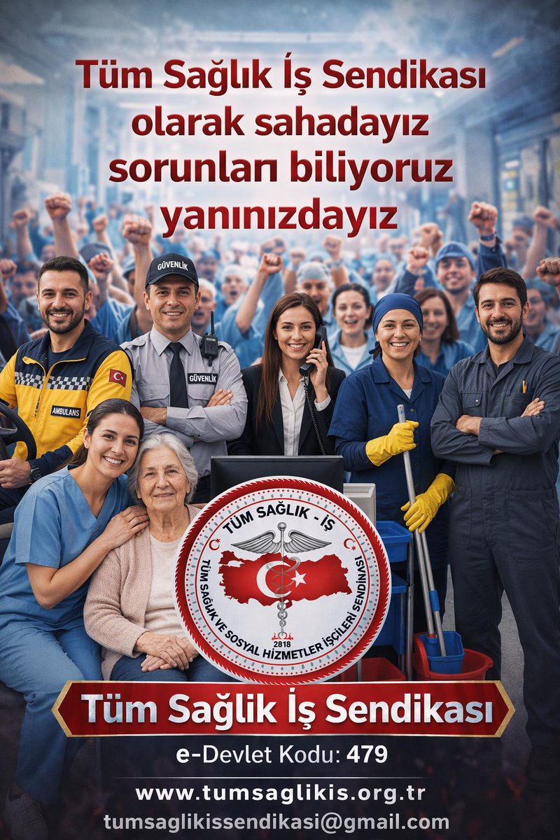 TumsaglikisSen's tweet photo. Alın terinin, emeğin ve mücadelenin sesi olmaya devam edeceğiz!

https://t.co/MY96cQ3rJl
e-devlet Kodu 479 

#TümSağlıkİş #Yanınızdayız #EmekMücadelesi
#AlınTeri #SağlıkEmekçileri #GüvenlikGörevlisi
#TemizlikPersoneli #Bilgiİşlem #EmeğinGücü
#SendikalMücadele #HakİçinMücadele https://t.co/D1aGEY3uJN
