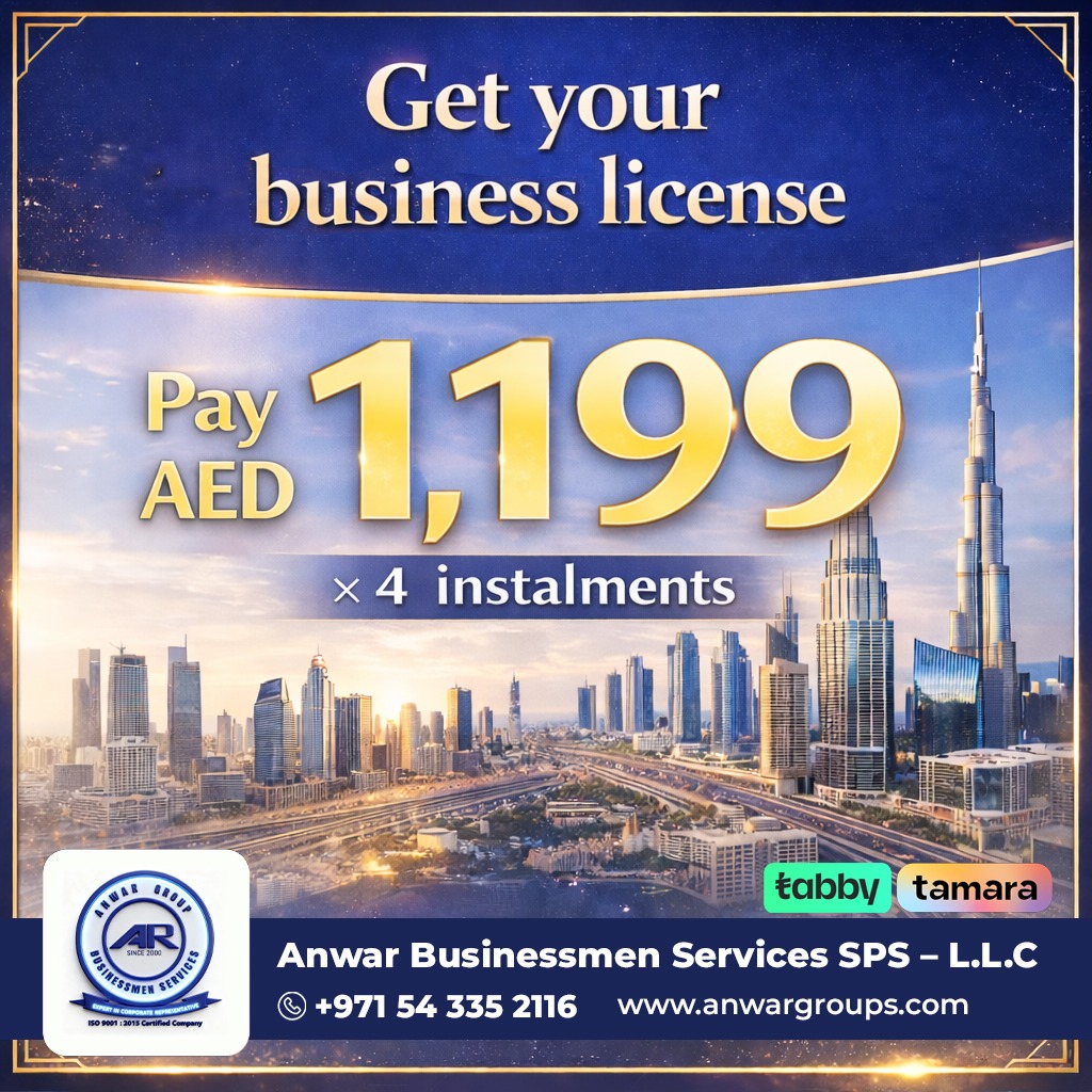AnwarTyping's tweet photo. Own your dream business in Dubai 🇦🇪
Get your official business license
for just AED 1,199 × 4 easy installments
✔️ 100% ownership
✔️ No local sponsor required
✔️ Quick &amp; hassle-free setup
✔️ Bank account assistance included
📞 Call / WhatsApp: +971 54 335  2116 / +971 50 335 2934 https://t.co/D0n8xlrAGQ