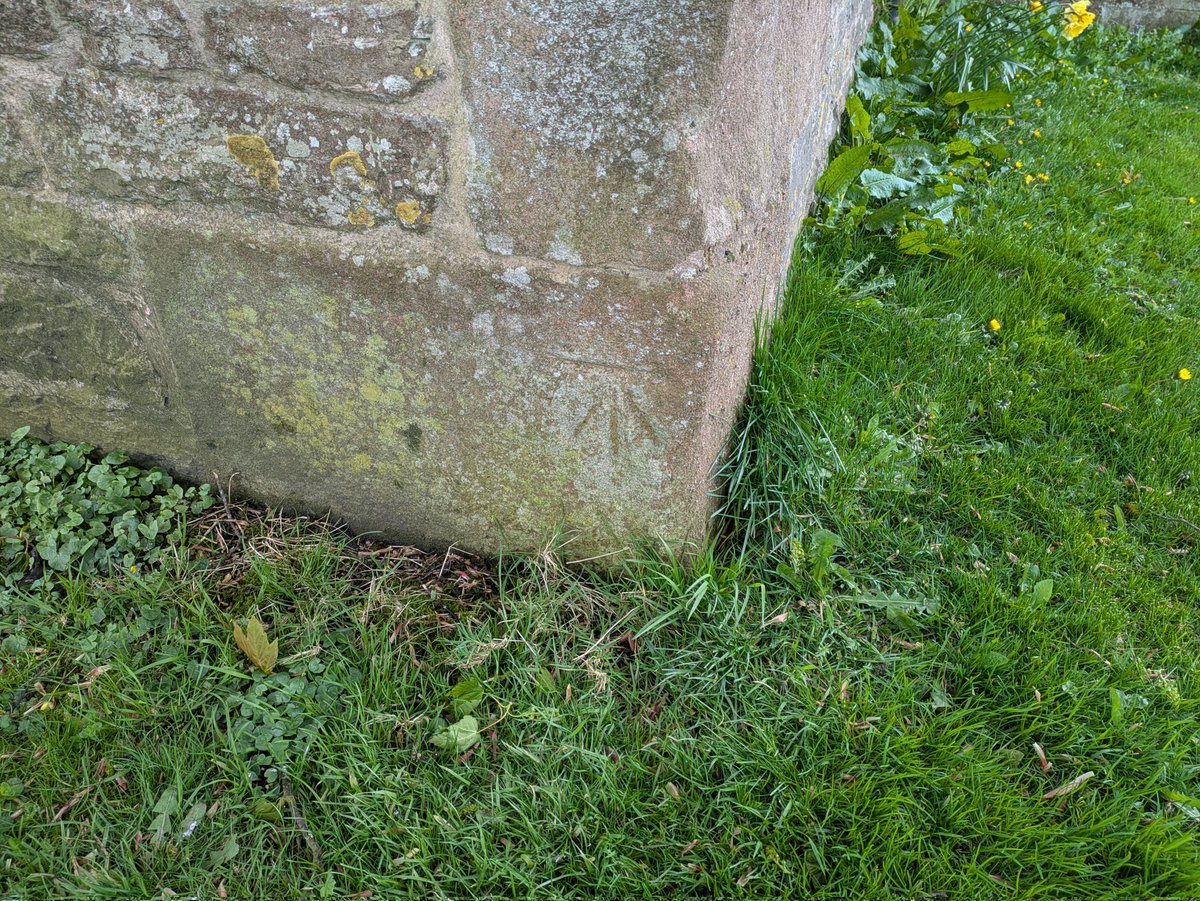 martgathercole's tweet photo. For #BenchmarkMonday the tower dates back to 14th century, I suspect the cut mark is more recent😉 from the moorland village of Wetton🤗 https://t.co/syUbovMBUN